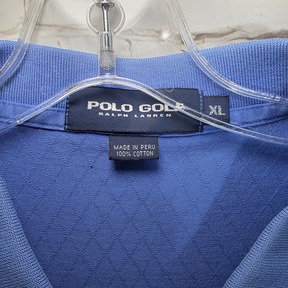 Polo Golf Ralph Lauren Blue Diamond‎ Knit Pima Cotton Polo Shirt XL